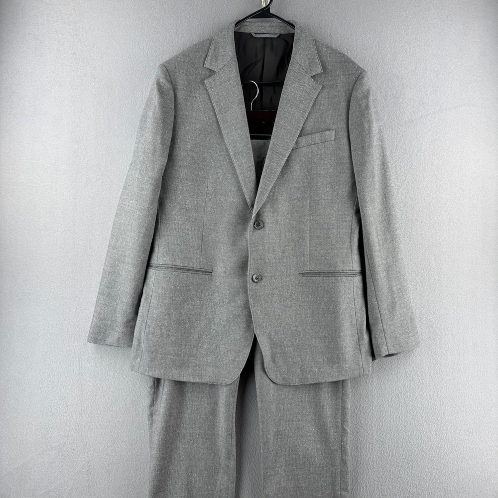 Bonobos Marzotto Suit Mens 44R Slim Fit Italian Wool Viscose Silk Pants - 36x29